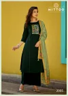 Gopika By Mittoo Dhabu Cotton Kurti With Bottom Dupatta 
